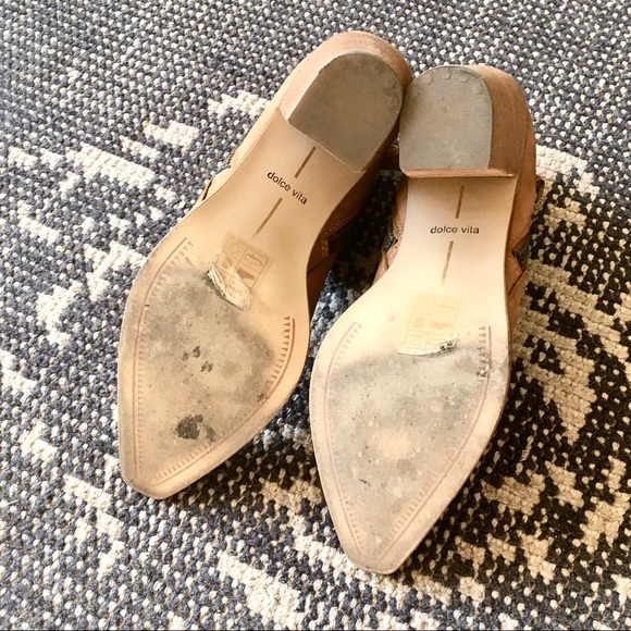 Dolce Vita Tan Leather Heeled Booties 6.5 - Picture 6 of 8